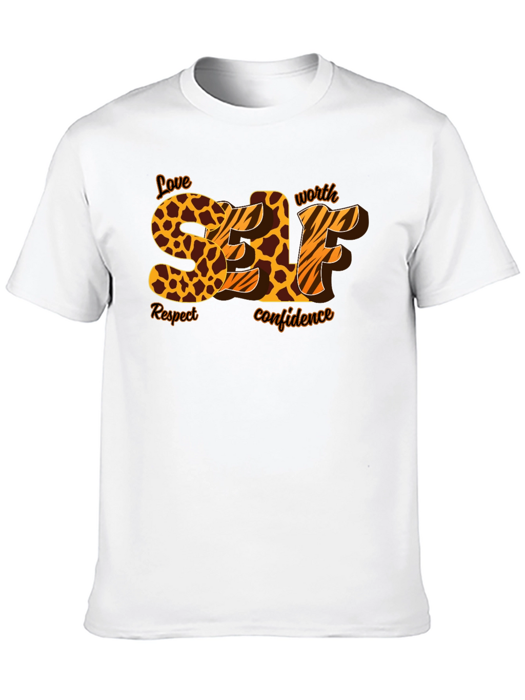 Self Love Leopard Print Graphic T-Shirt