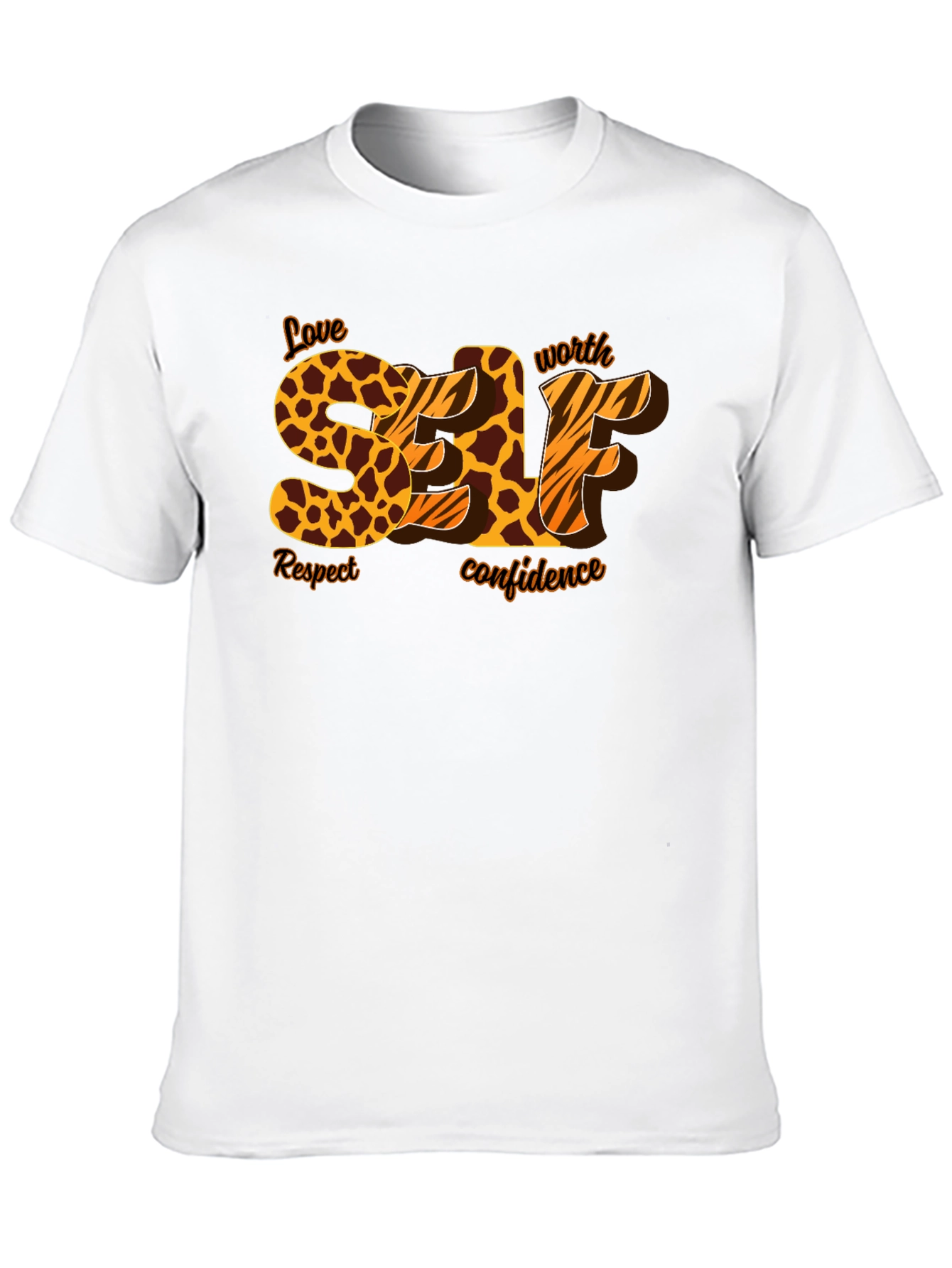 Self Love Leopard Print Graphic T-Shirt