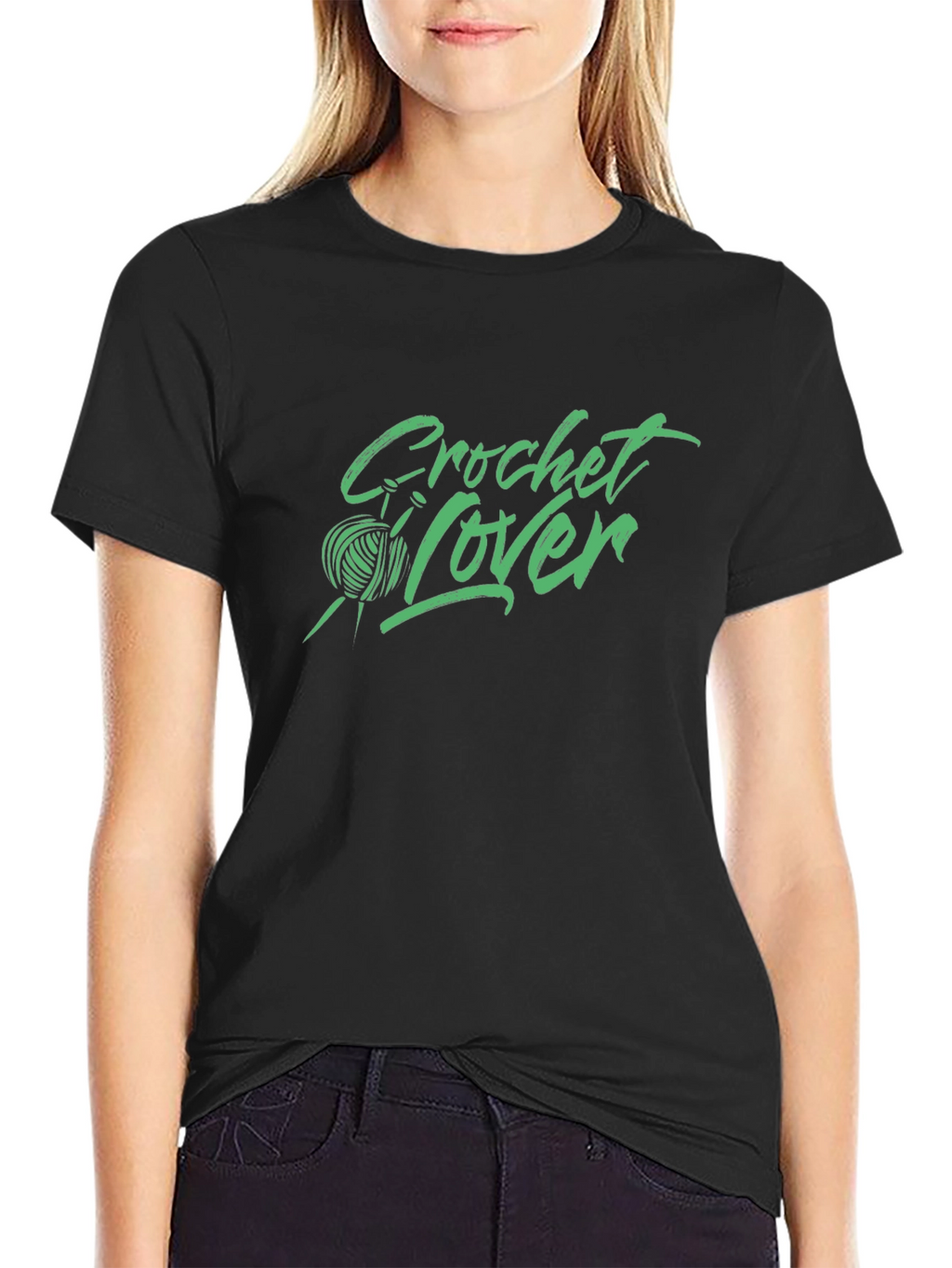 Crochet Lover Black T-Shirt