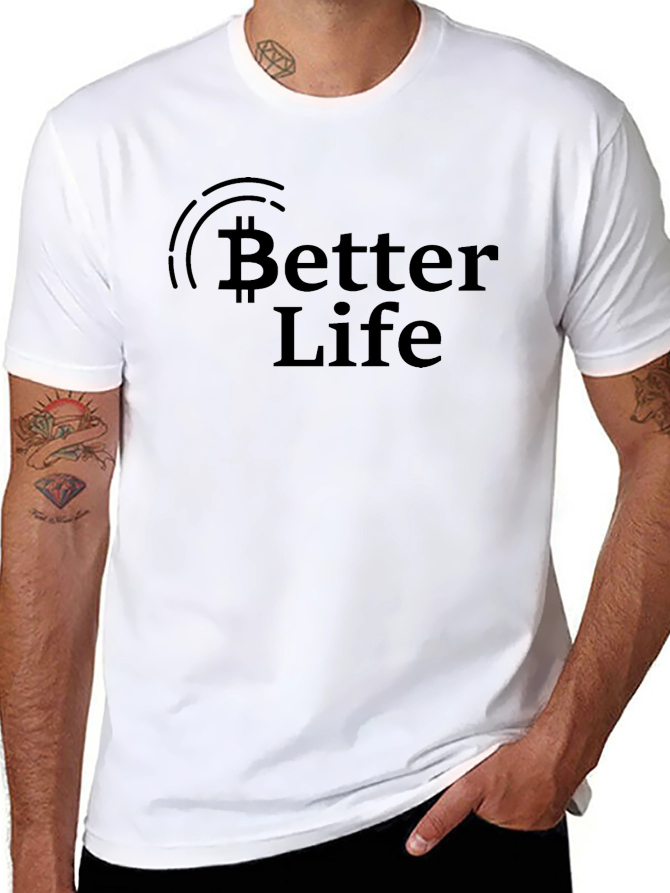 Bitcoin Better Life Black T-Shirt