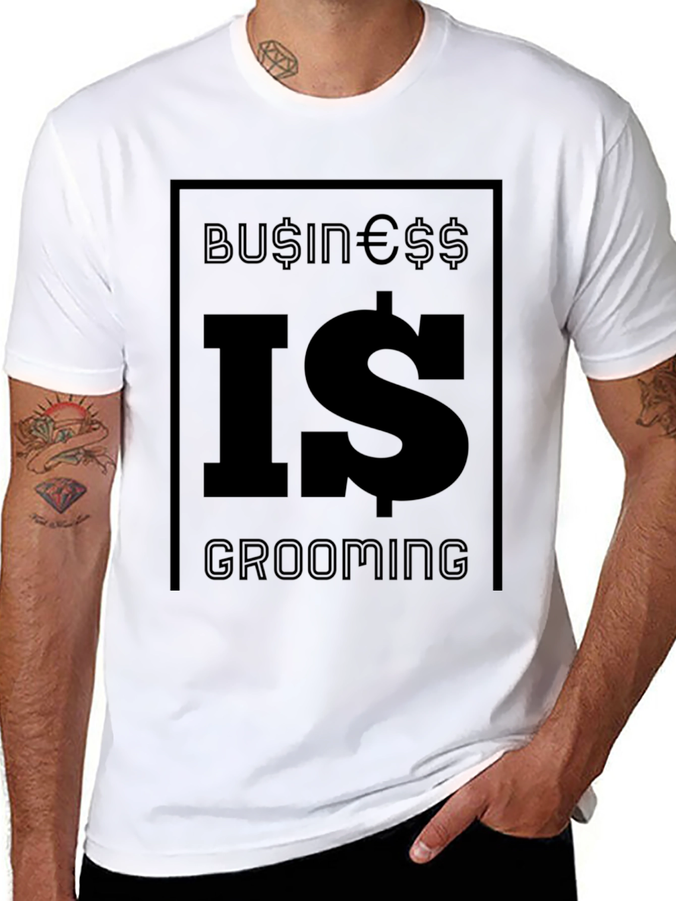 Business Is Grooming T-Shirt - Black Graphic Tee