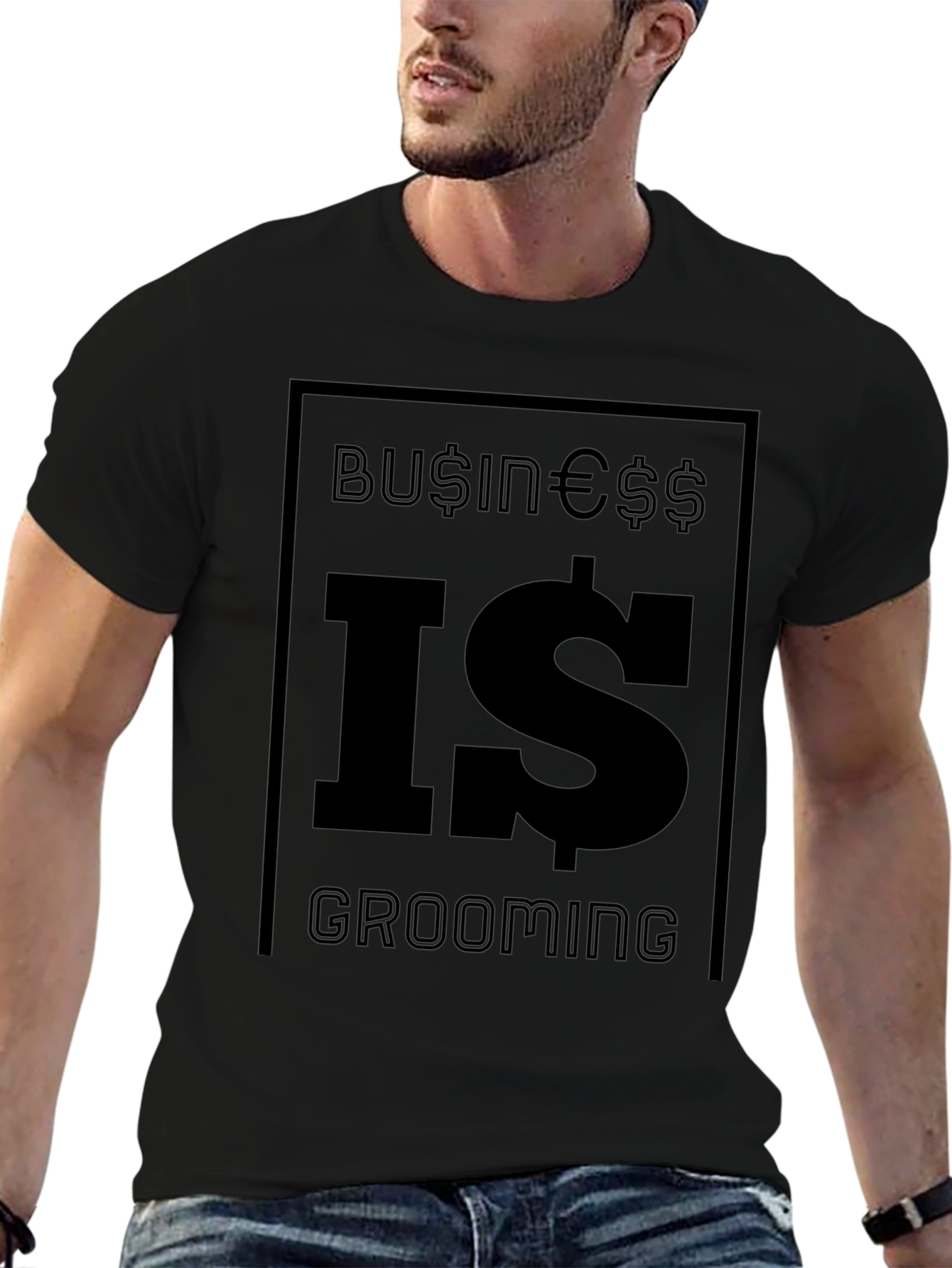 Business Is Grooming T-Shirt - Black Graphic Tee