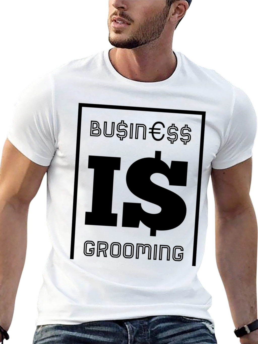 Business Is Grooming T-Shirt - Black Graphic Tee