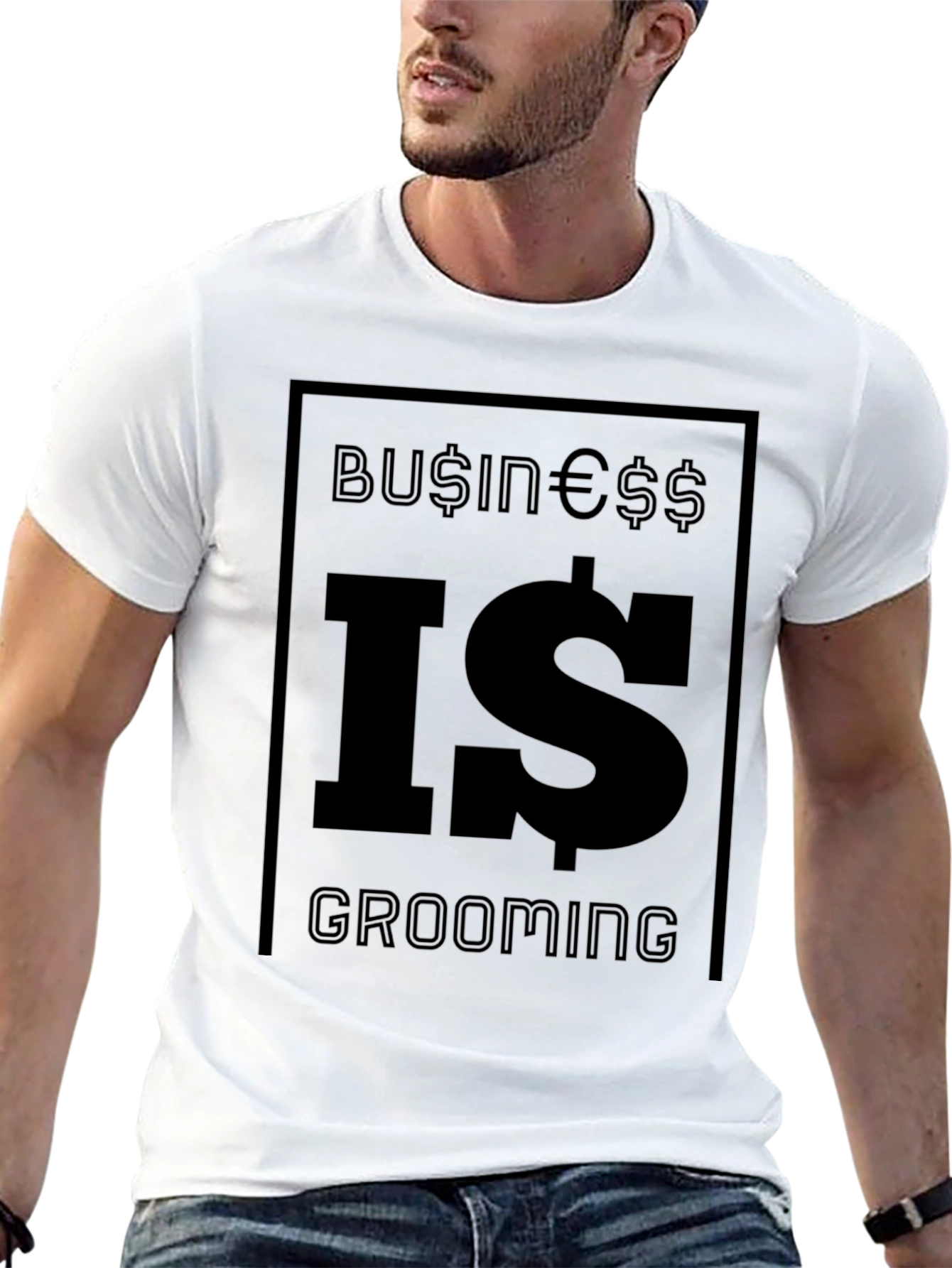 Business Is Grooming T-Shirt - Black Graphic Tee