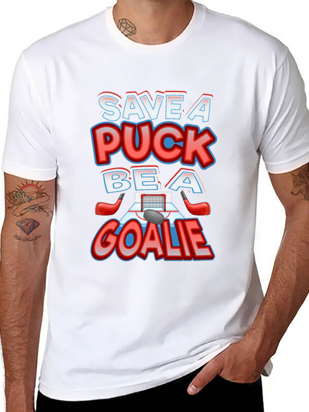 Save A Puck Be A Goalie T-Shirt