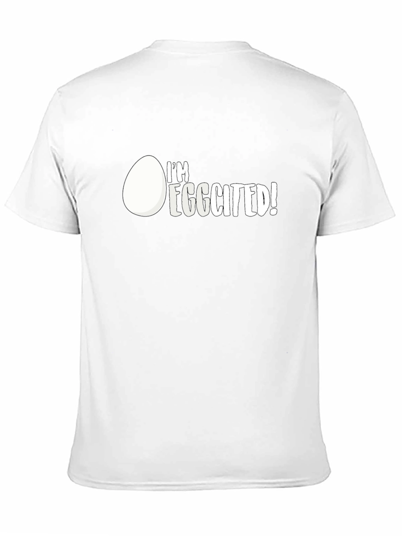 Im Eggcited! Graphic Print Black T-Shirt