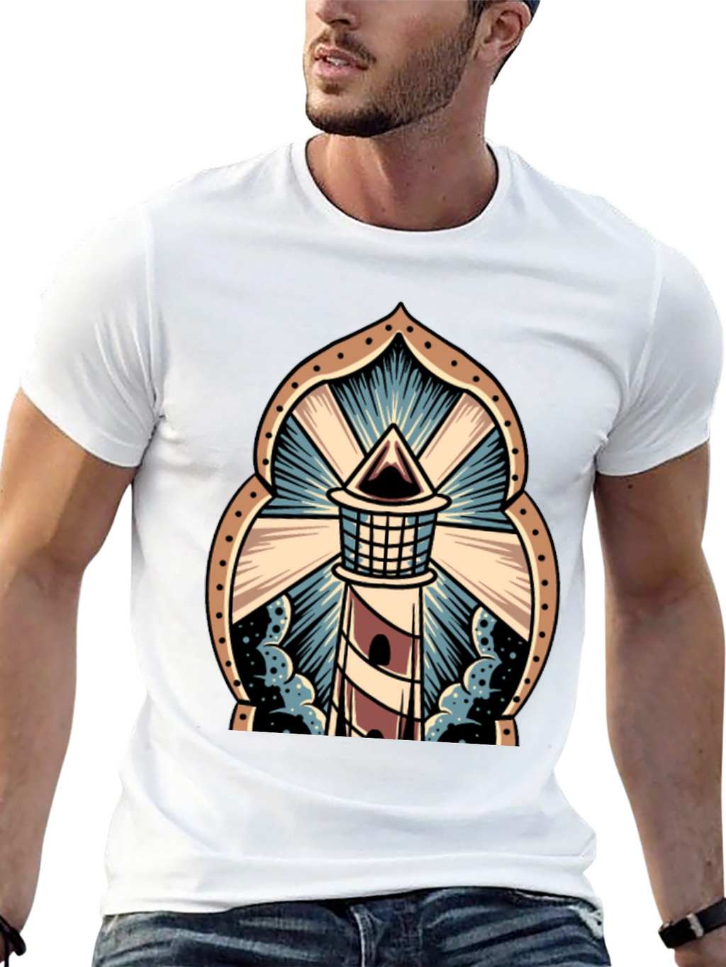 Lighthouse Graphic Tee - Striking Design