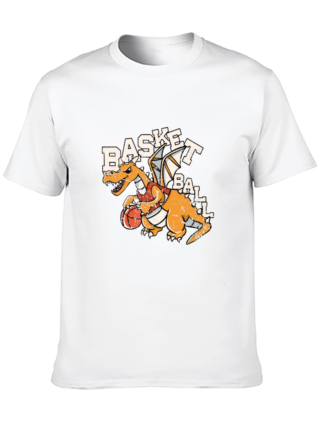 Basketball Dragon Graphic Tee - Black