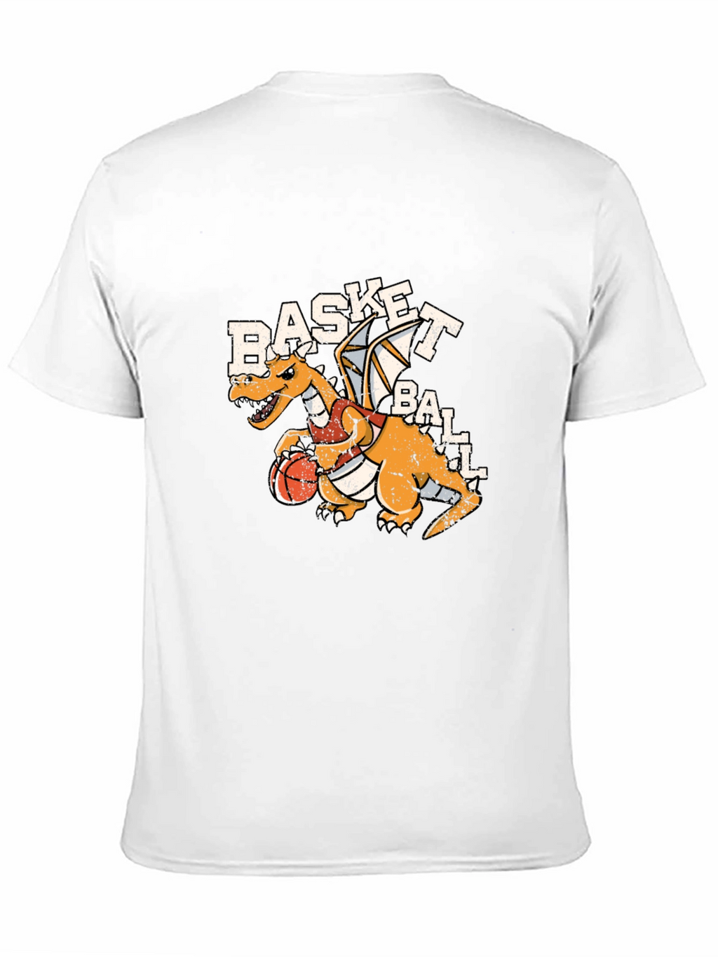 Basketball Dragon Graphic Tee - Black