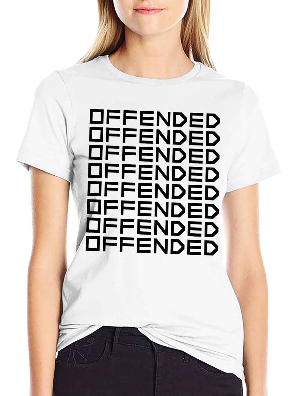 Offended Graphic Print Black T-Shirt