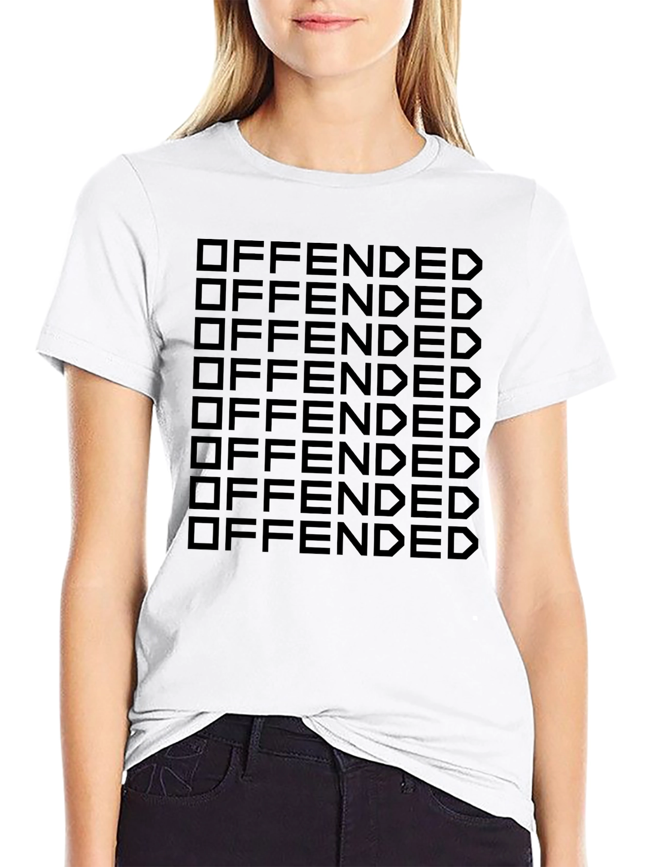 Offended Graphic Print Black T-Shirt
