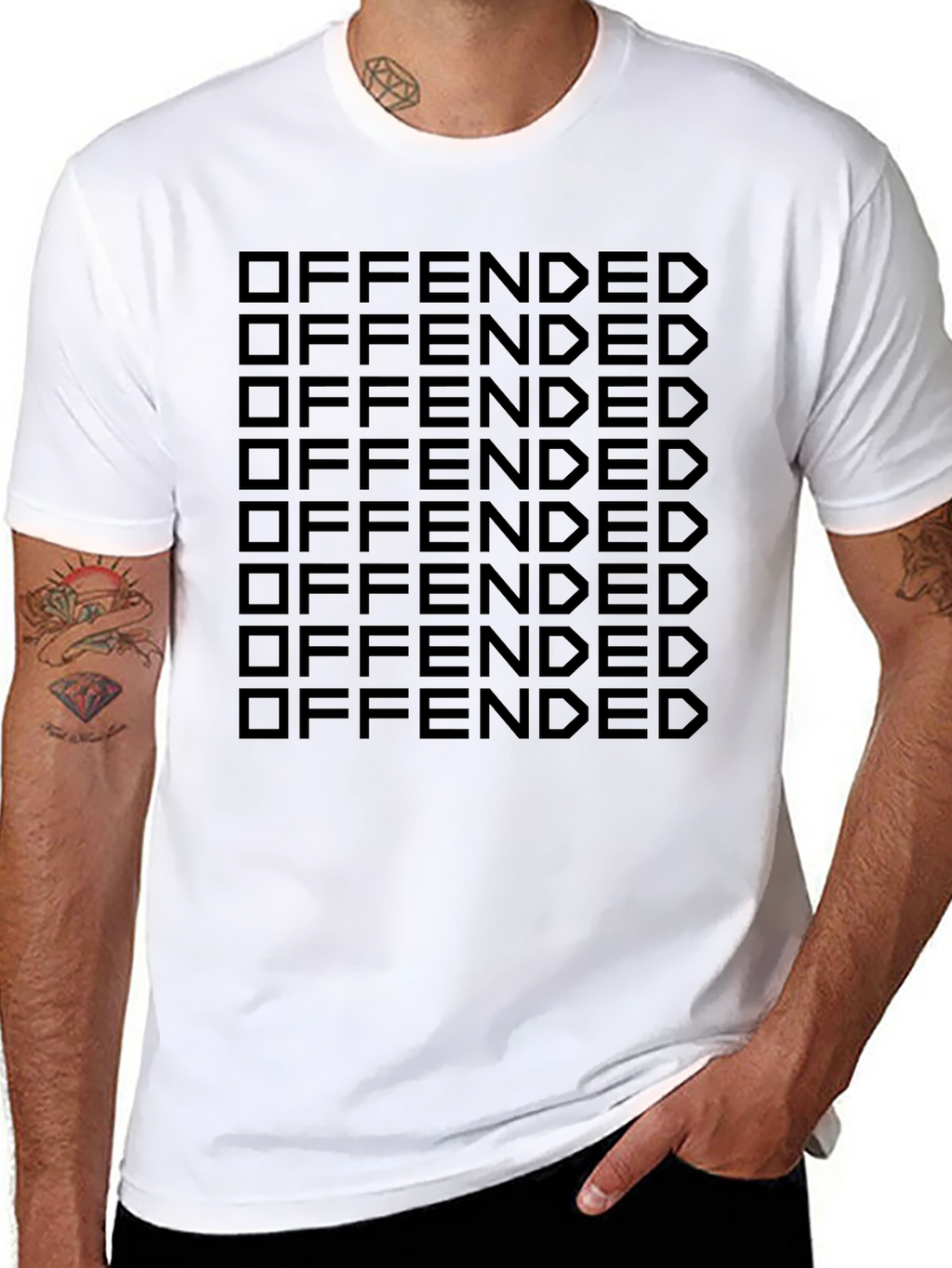 Offended Graphic Print Black T-Shirt