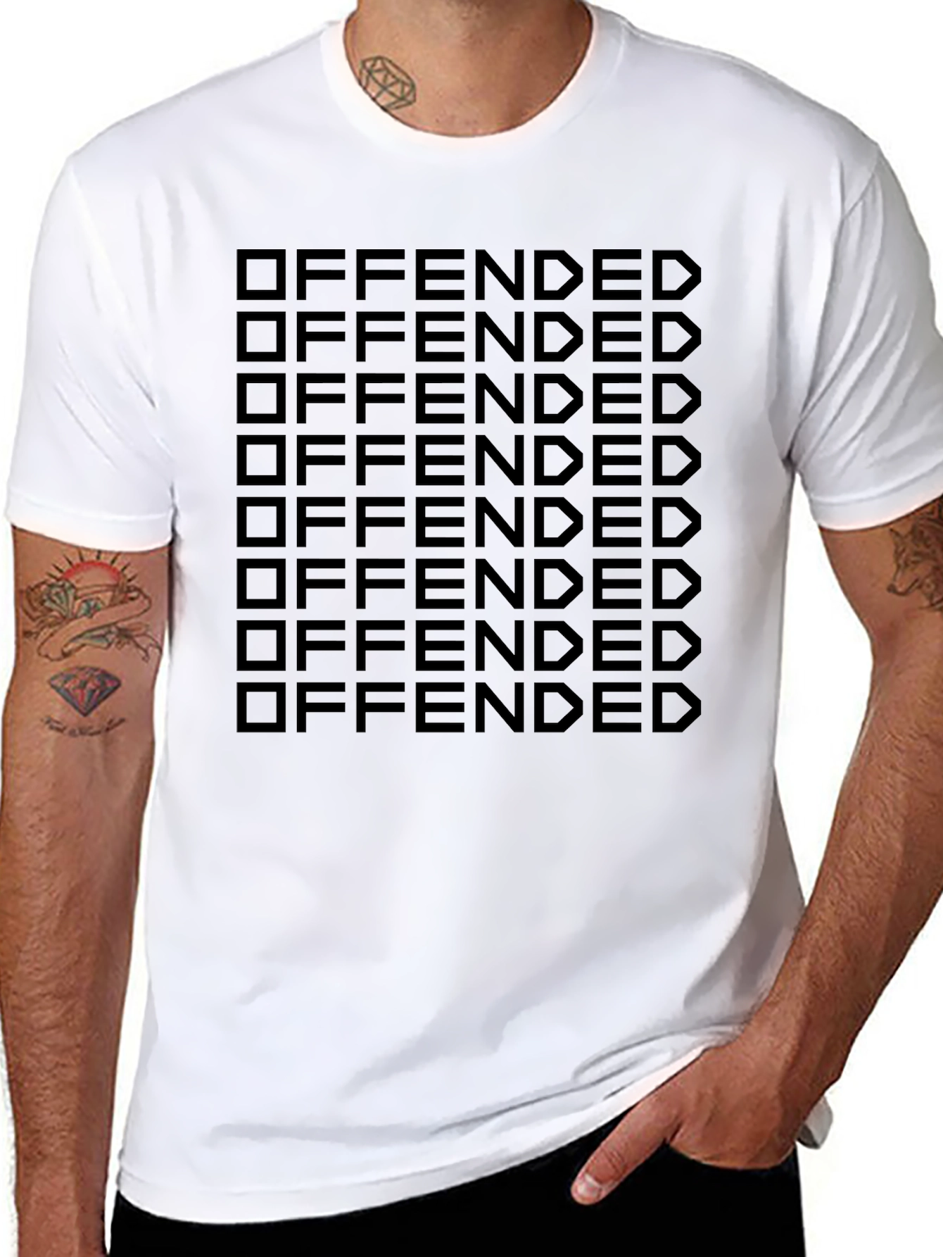Offended Graphic Print Black T-Shirt