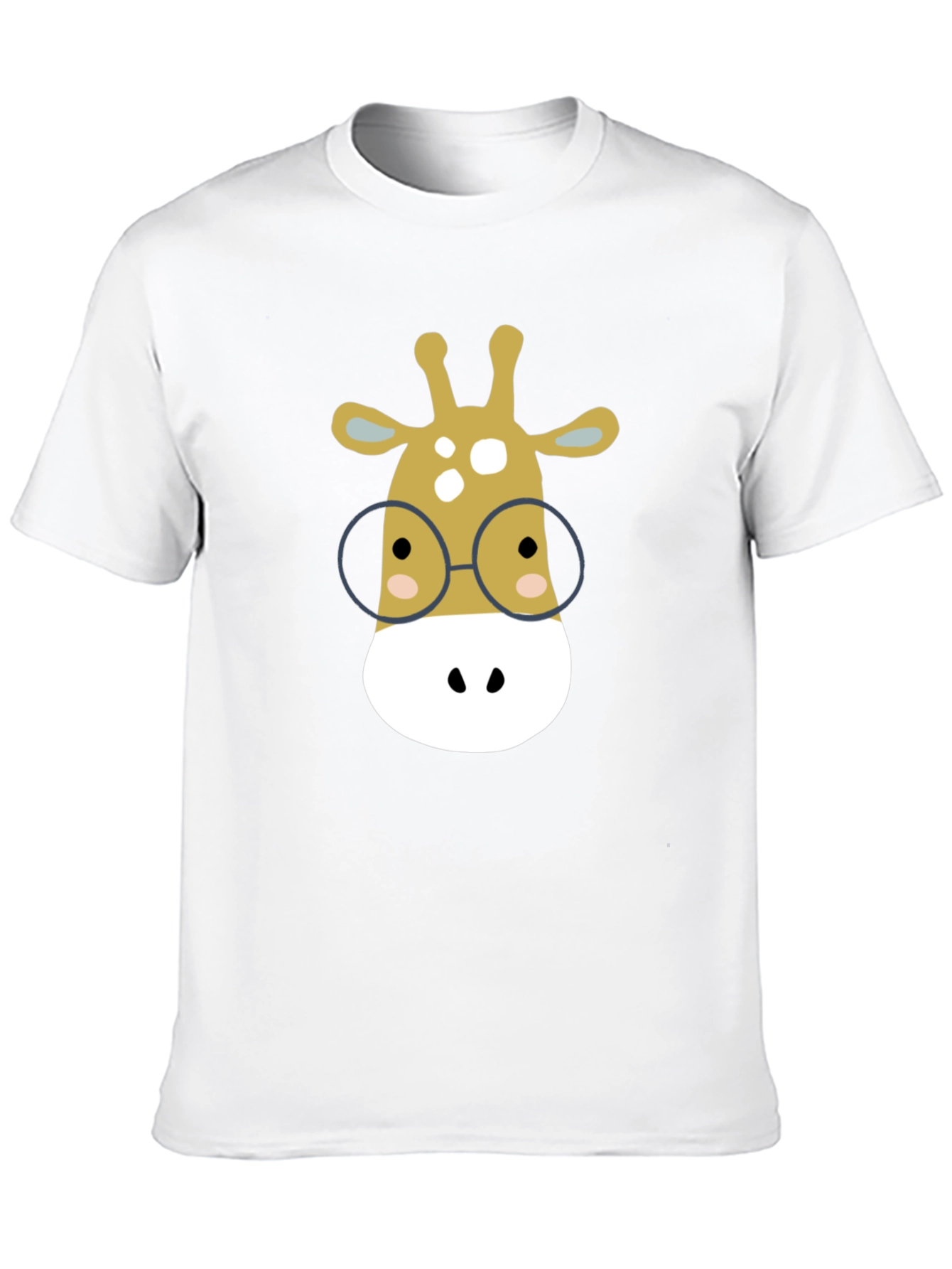 Giraffe with Glasses Graphic Tee