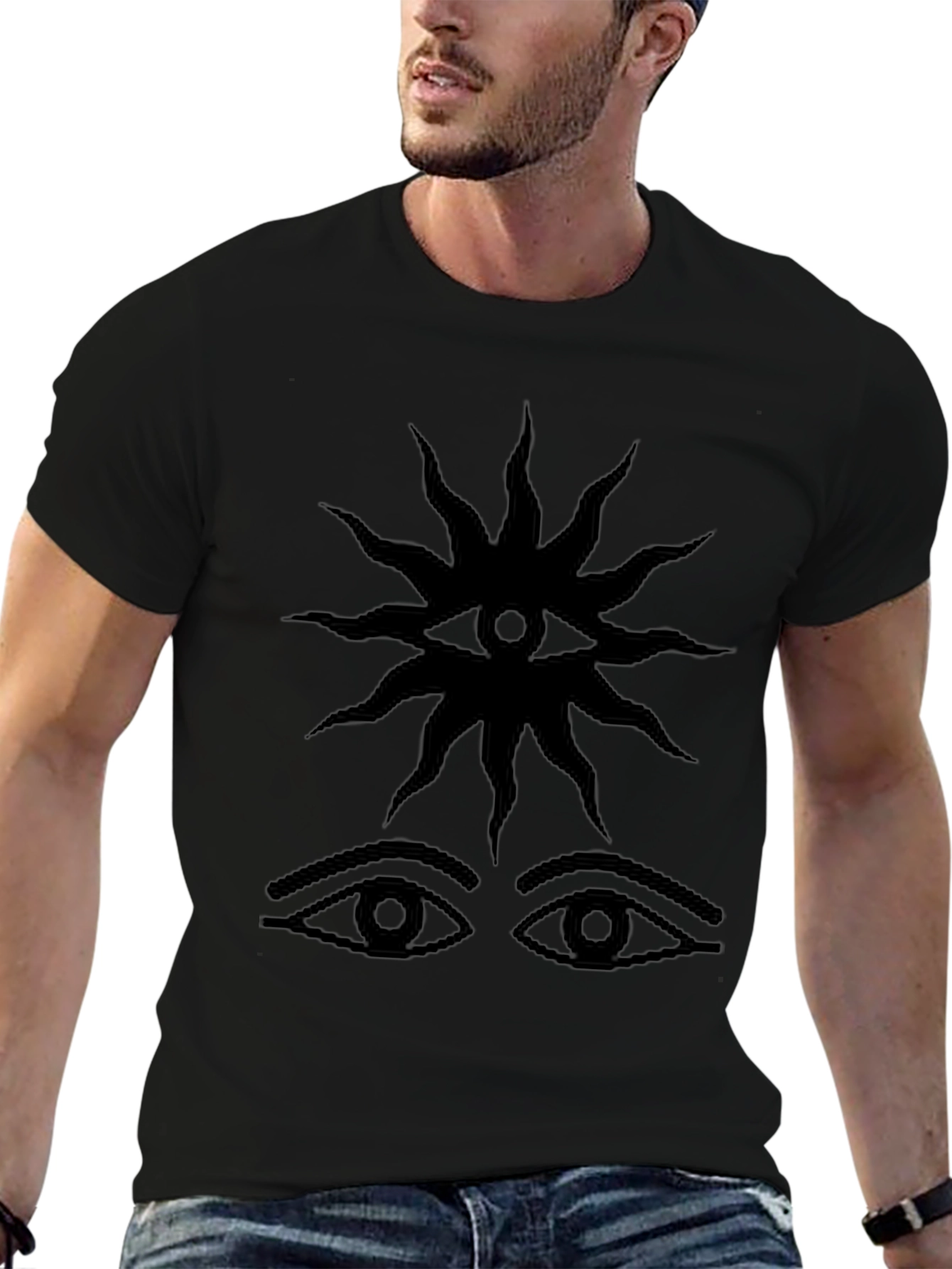 Mystic Eye Graphic Tee - Black Cotton