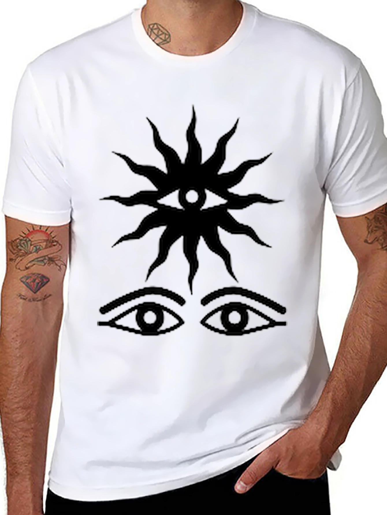 Mystic Eye Graphic Tee - Black Cotton