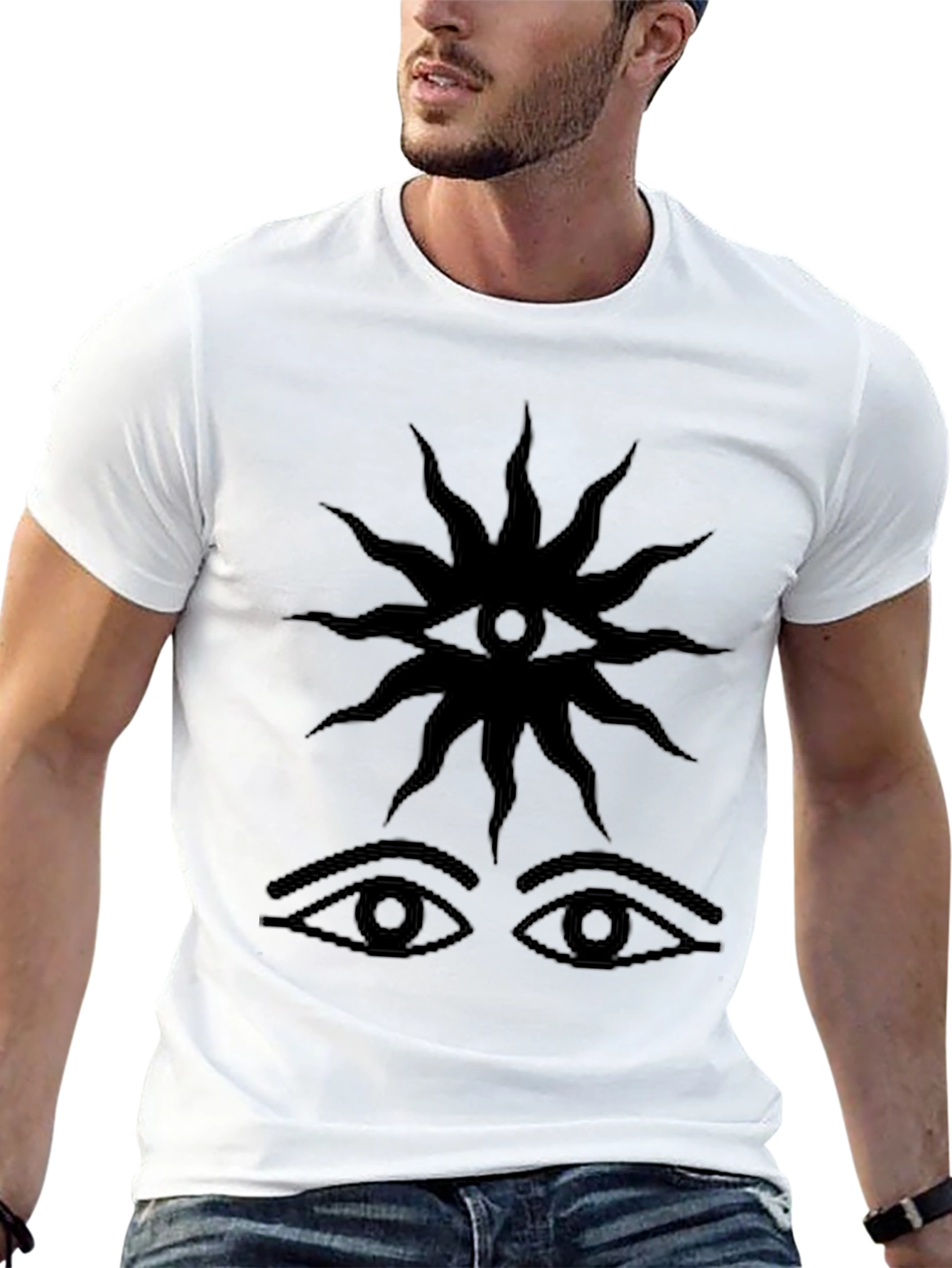Mystic Eye Graphic Tee - Black Cotton