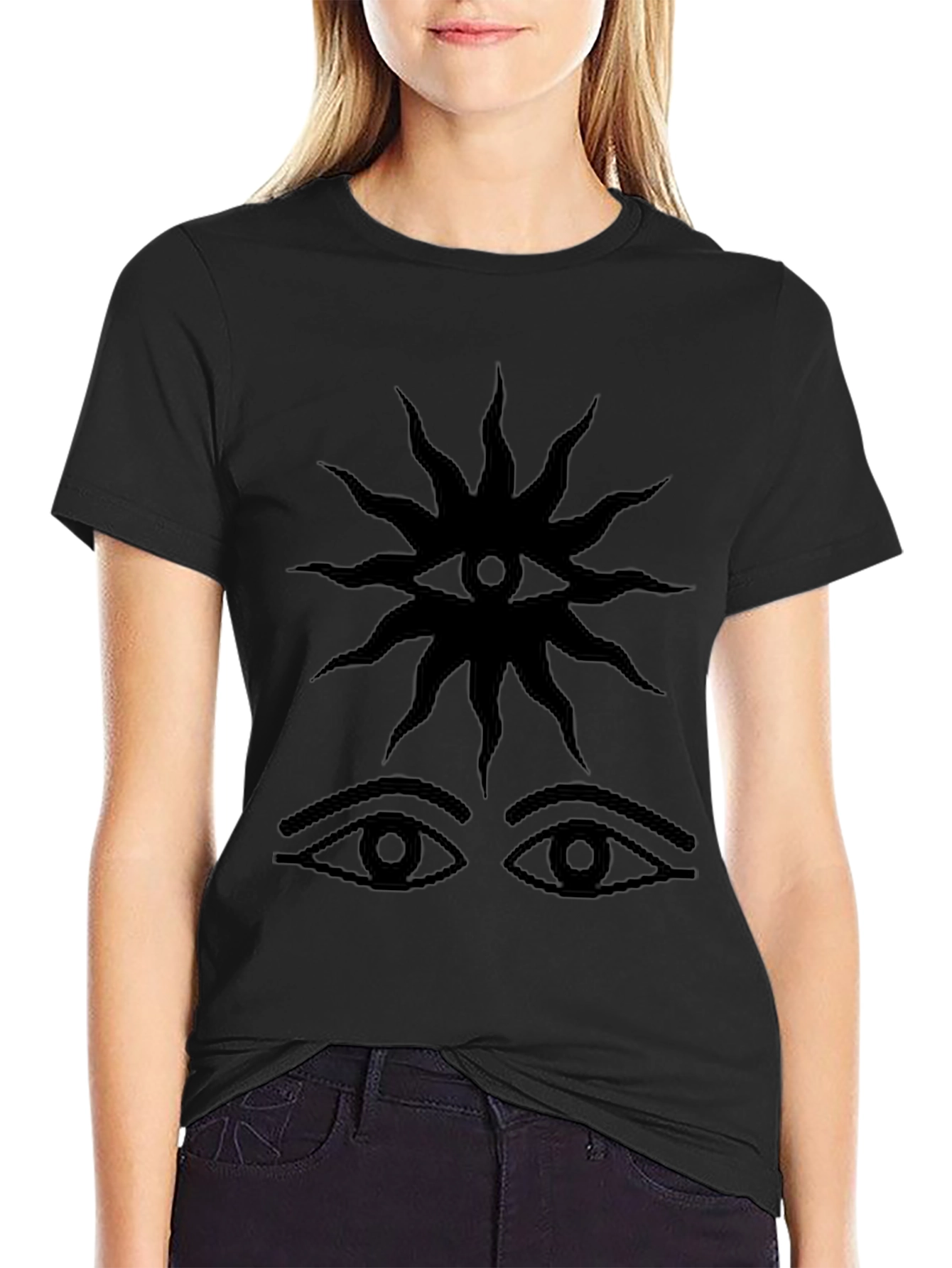 Mystic Eye Graphic Tee - Black Cotton