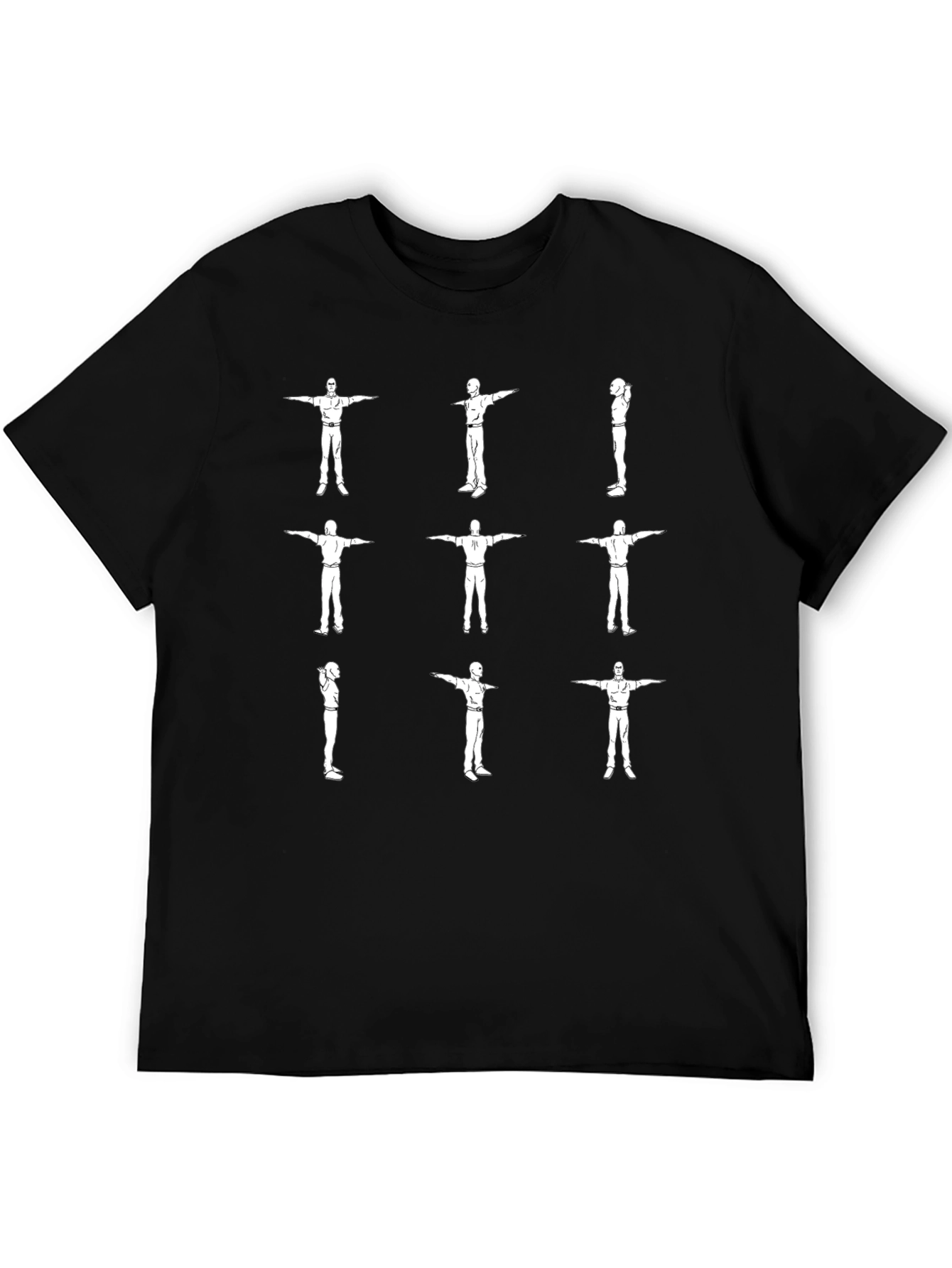 T-Pose Mens Graphic Tee - Black