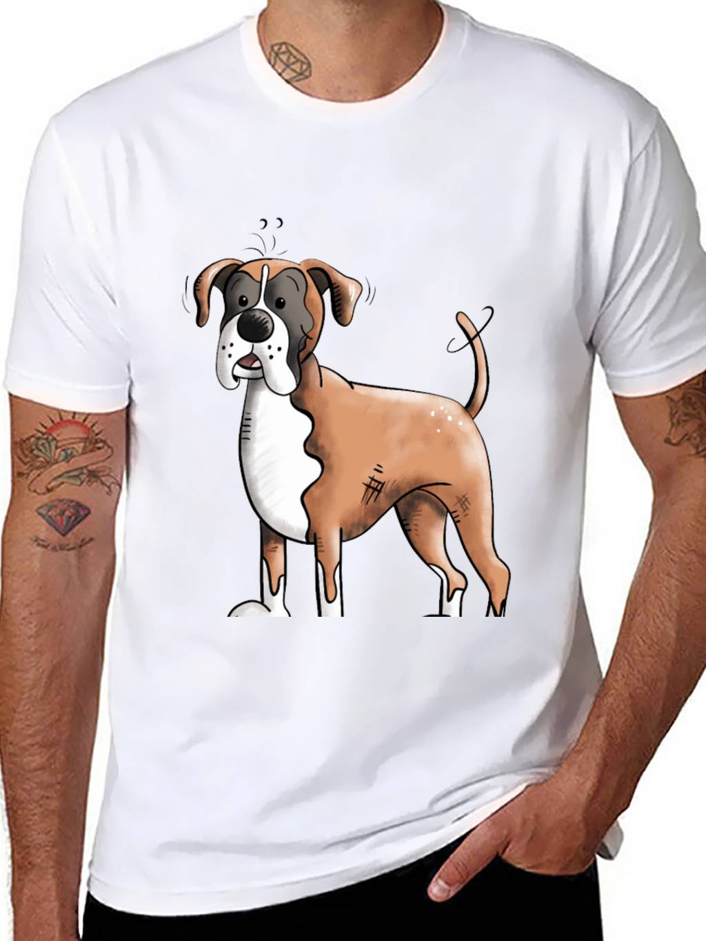 Boxer Dog Graphic T-Shirt - Cute Dog Lover Tee