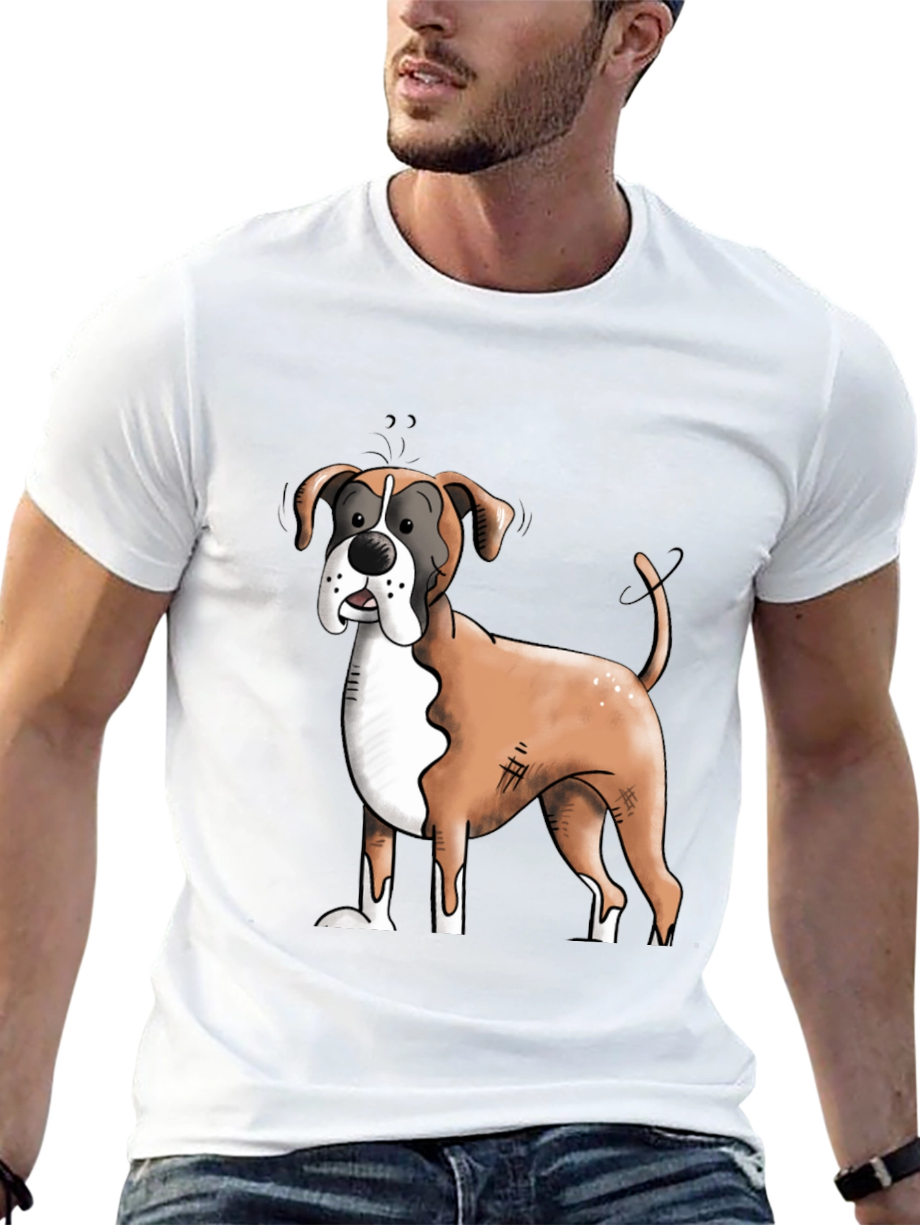 Boxer Dog Graphic T-Shirt - Cute Dog Lover Tee