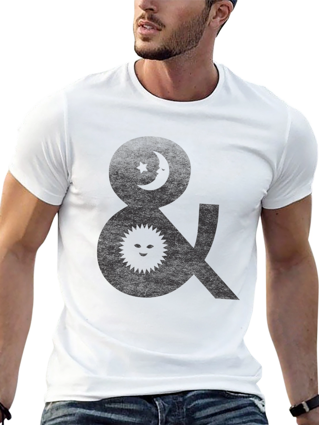 Celestial Symbol Graphic Tee - Black