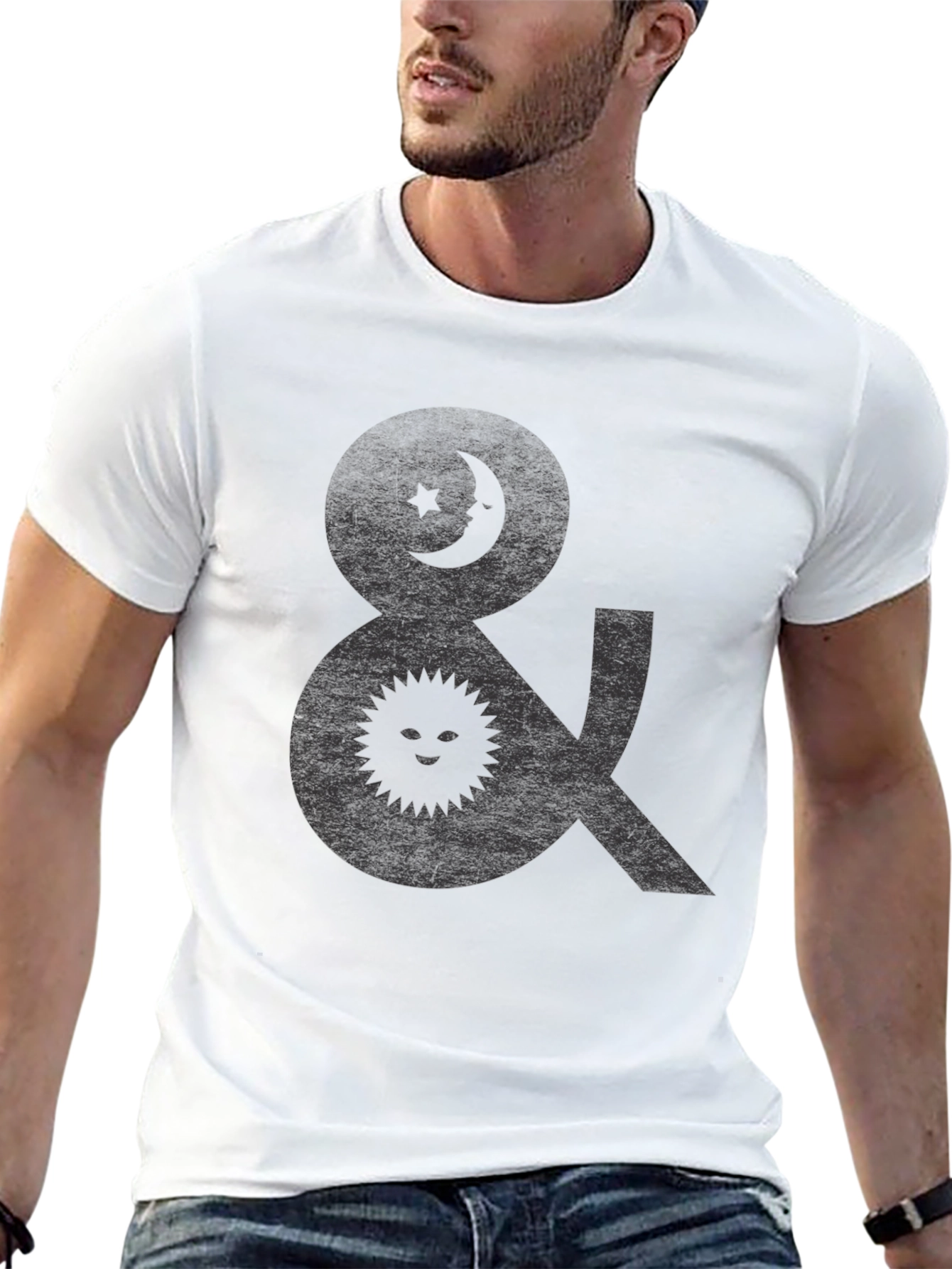 Celestial Symbol Graphic Tee - Black