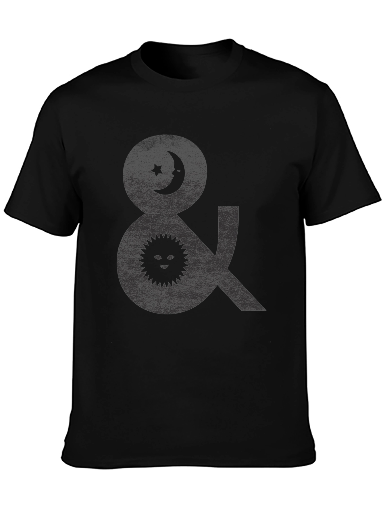 Celestial Symbol Graphic Tee - Black