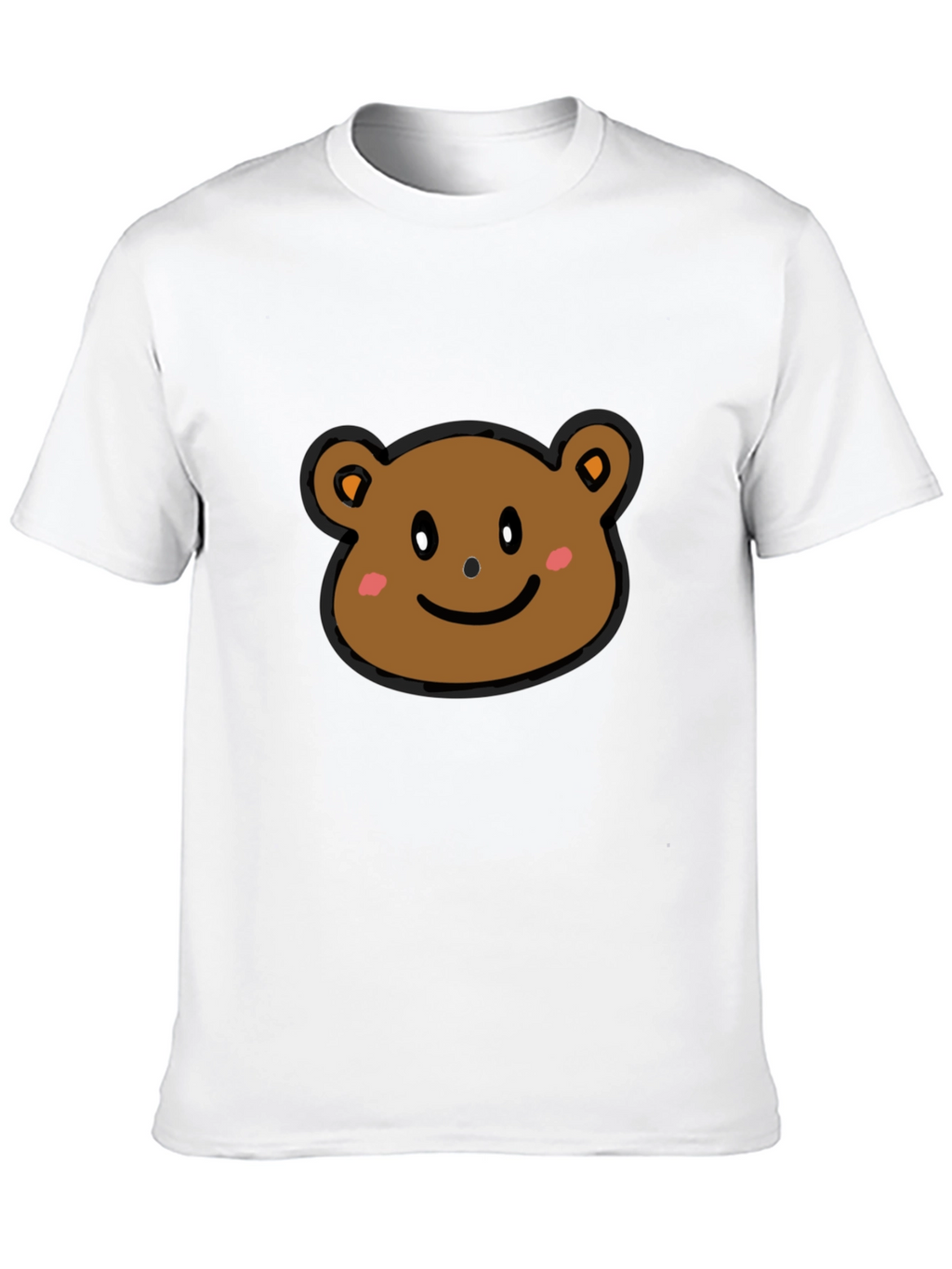 Cute Bear Graphic T-Shirt - Black Cotton Tee