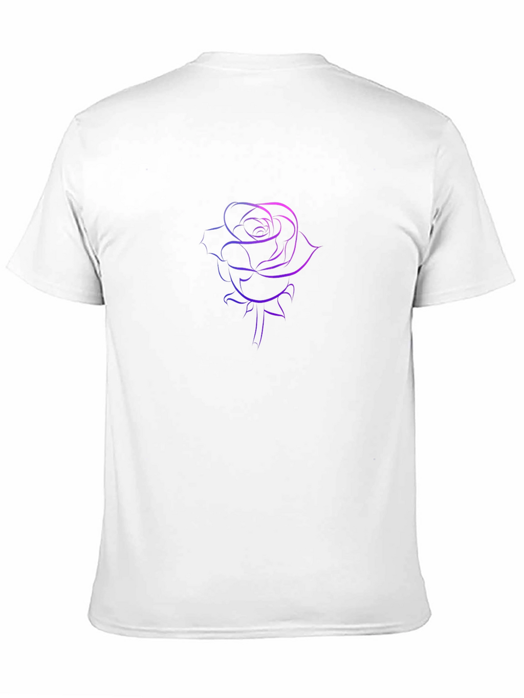 Rose Outline Graphic Tee - Stylish Black T-Shirt