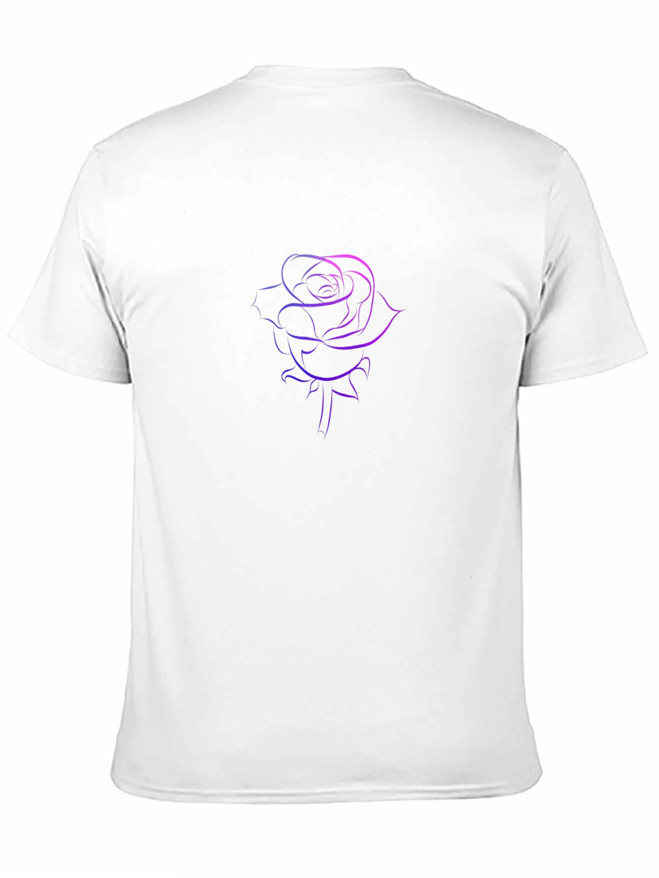 Rose Outline Graphic Tee - Stylish Black T-Shirt