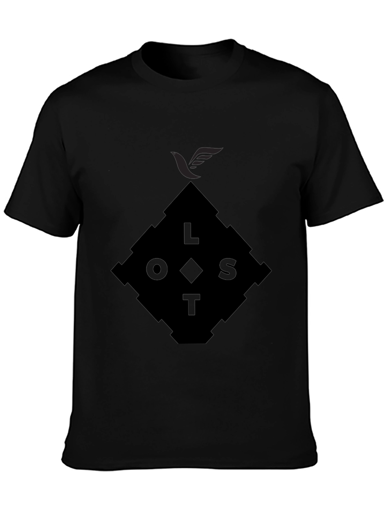 Lost Diamond Graphic Black T-Shirt