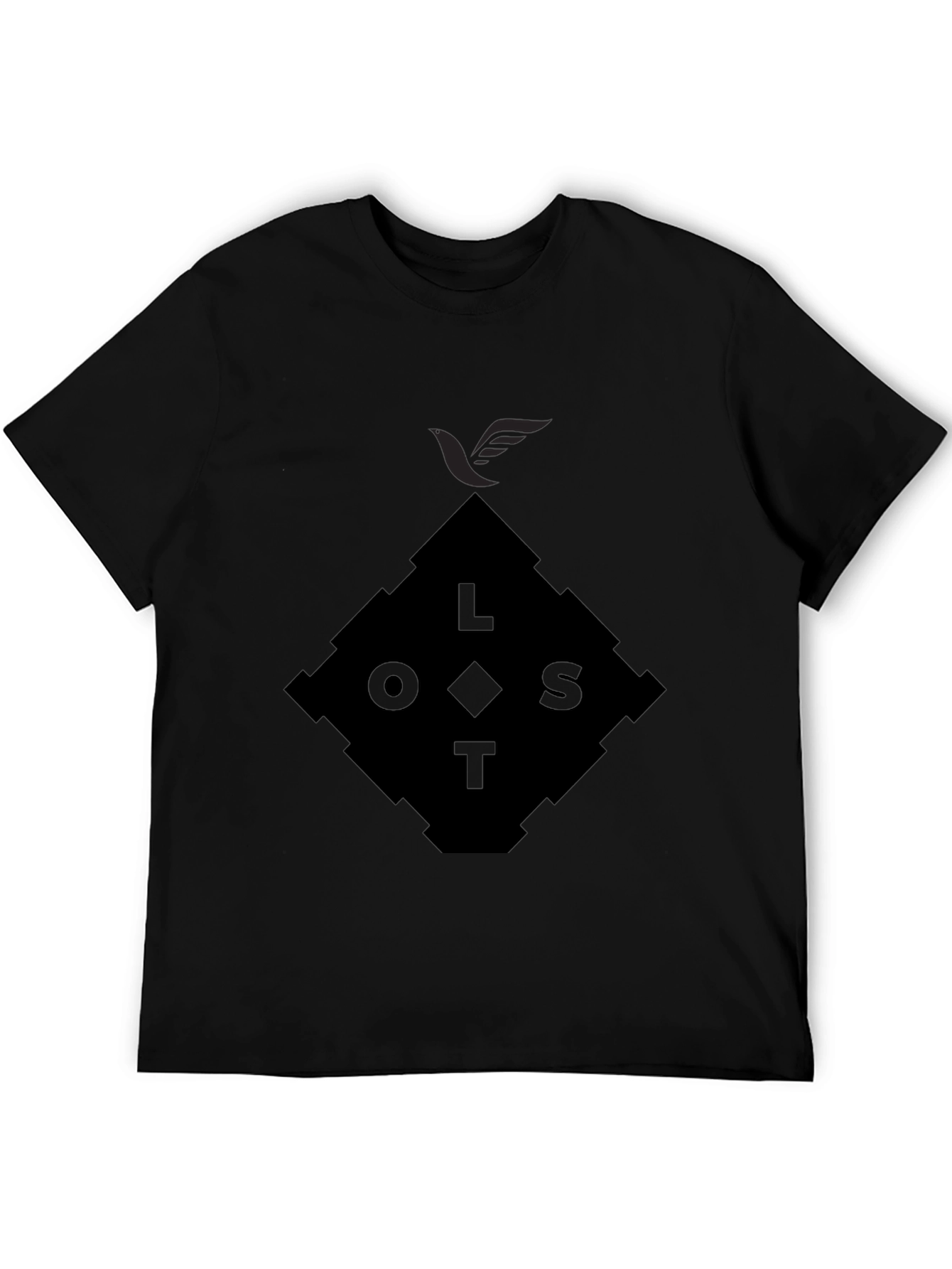 Lost Diamond Graphic Black T-Shirt