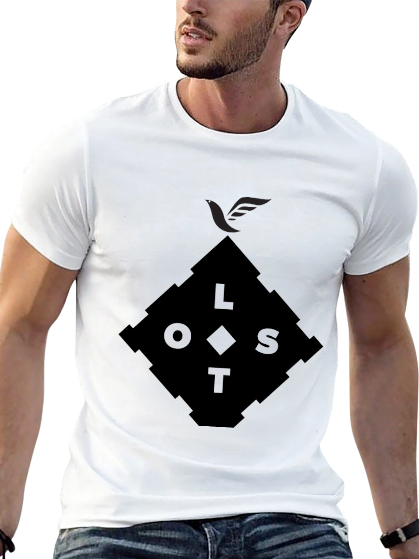 Lost Diamond Graphic Black T-Shirt