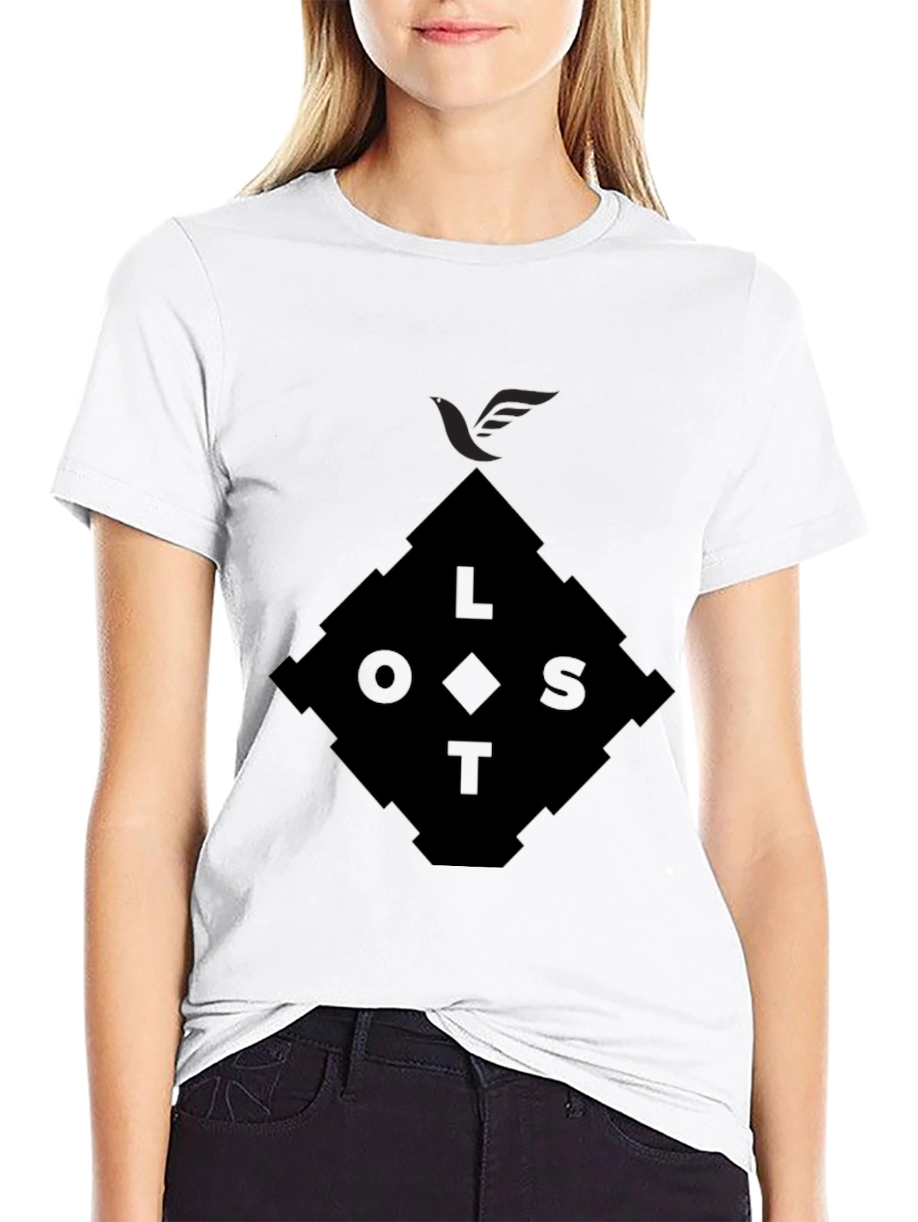 Lost Diamond Graphic Black T-Shirt