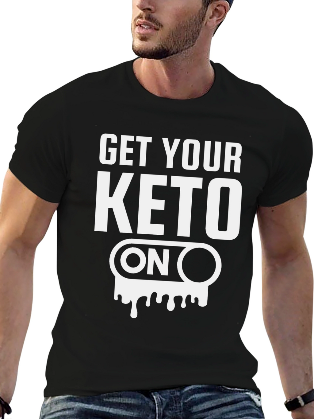 Get Your Keto On Black Graphic Tee