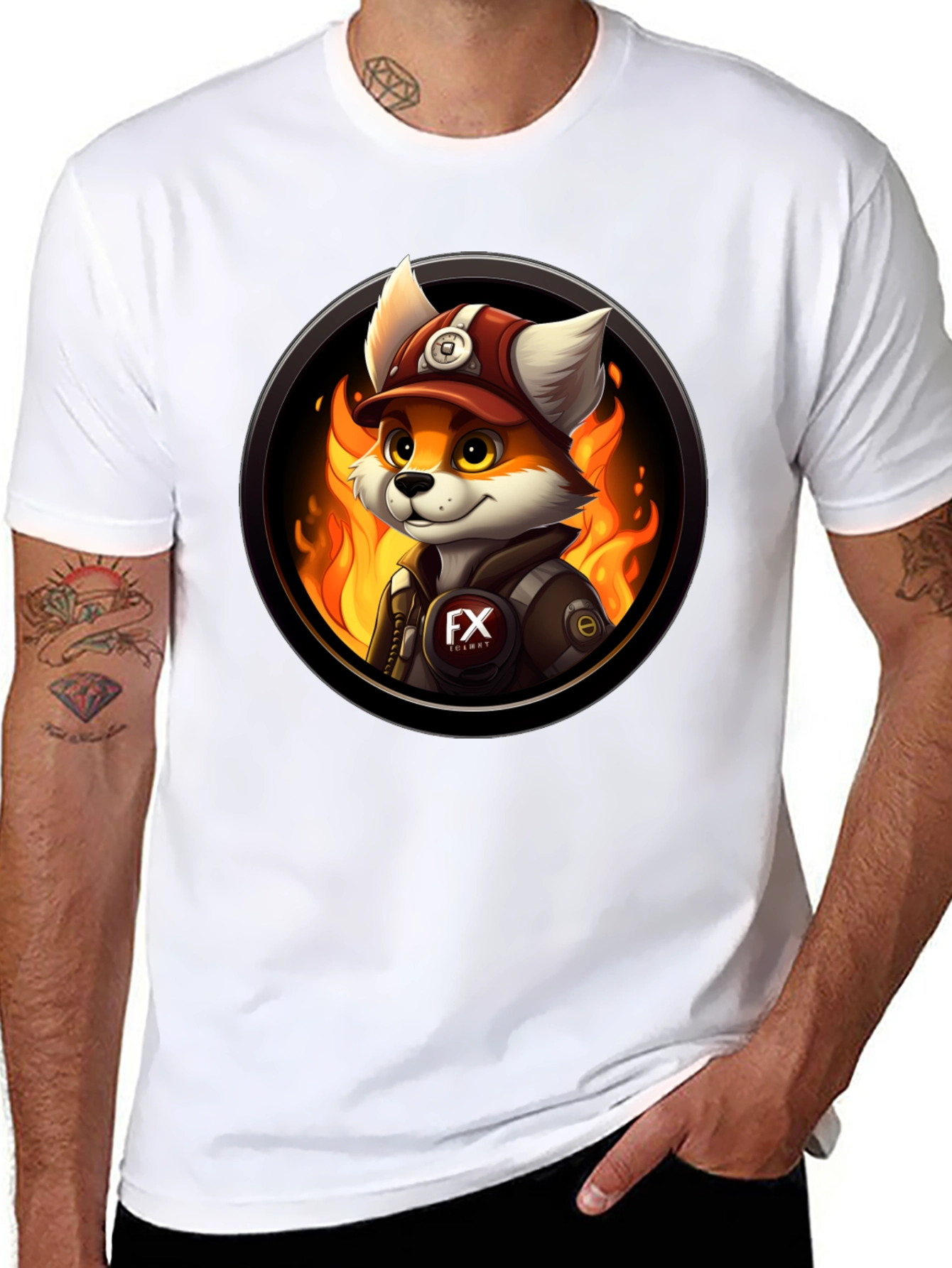 Fox Mascot T-Shirt - Fiery Design Premium Quality!