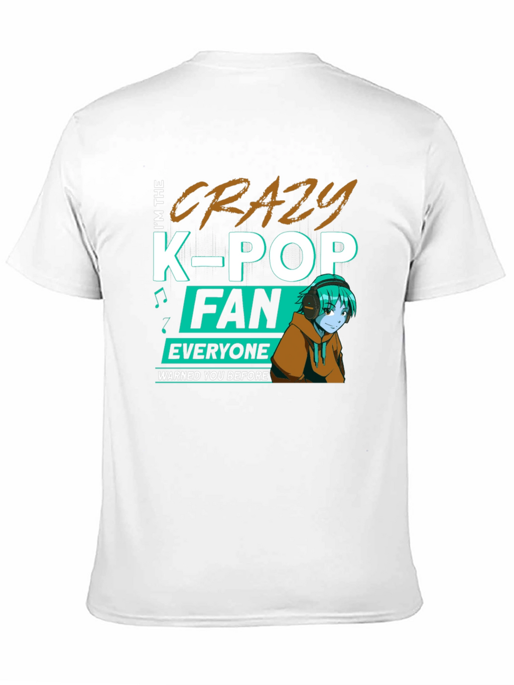 Crazy K-Pop Fan Black T-Shirt
