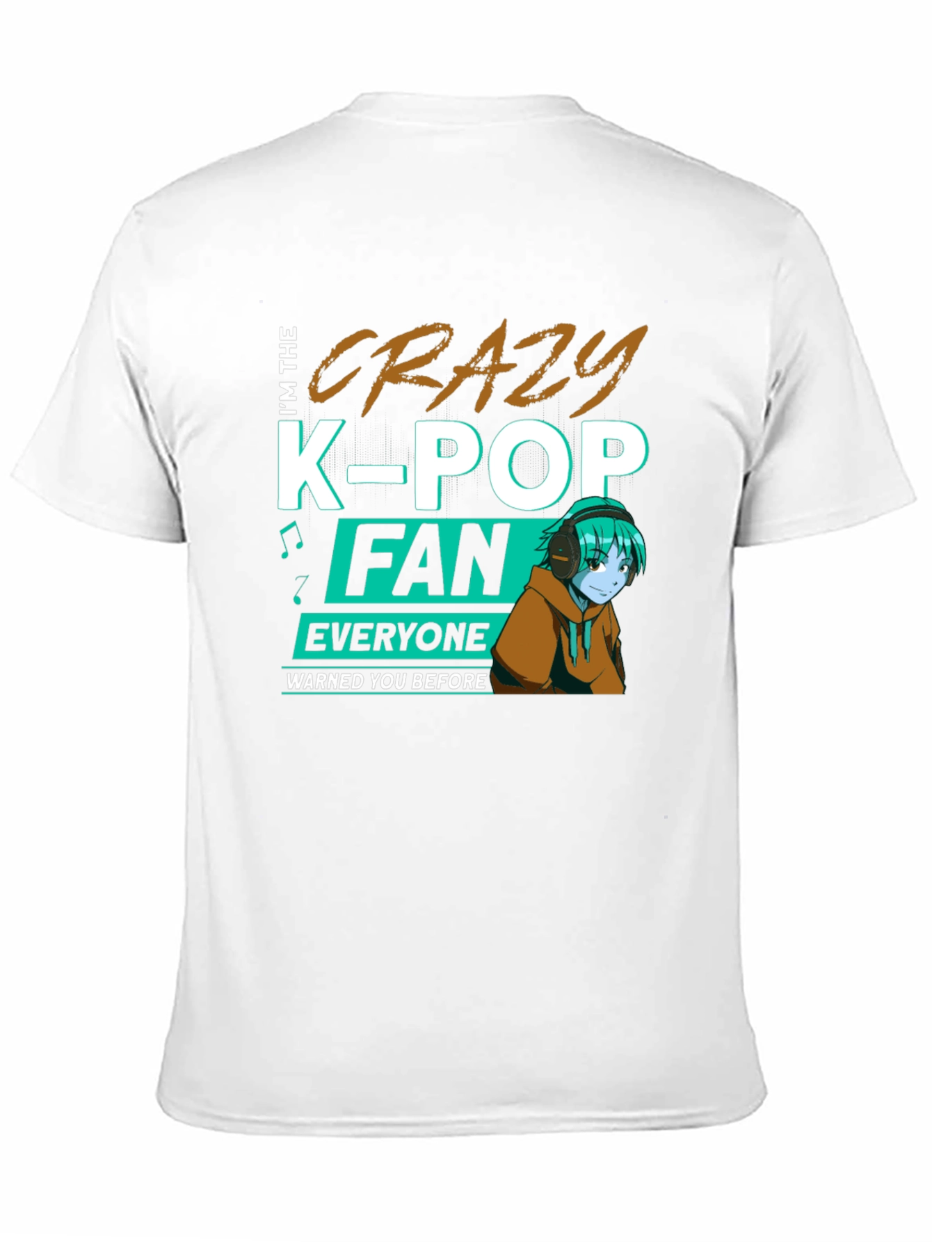 Crazy K-Pop Fan Black T-Shirt
