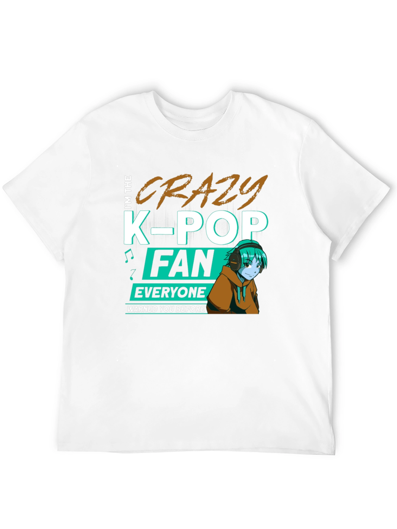 Crazy K-Pop Fan Black T-Shirt