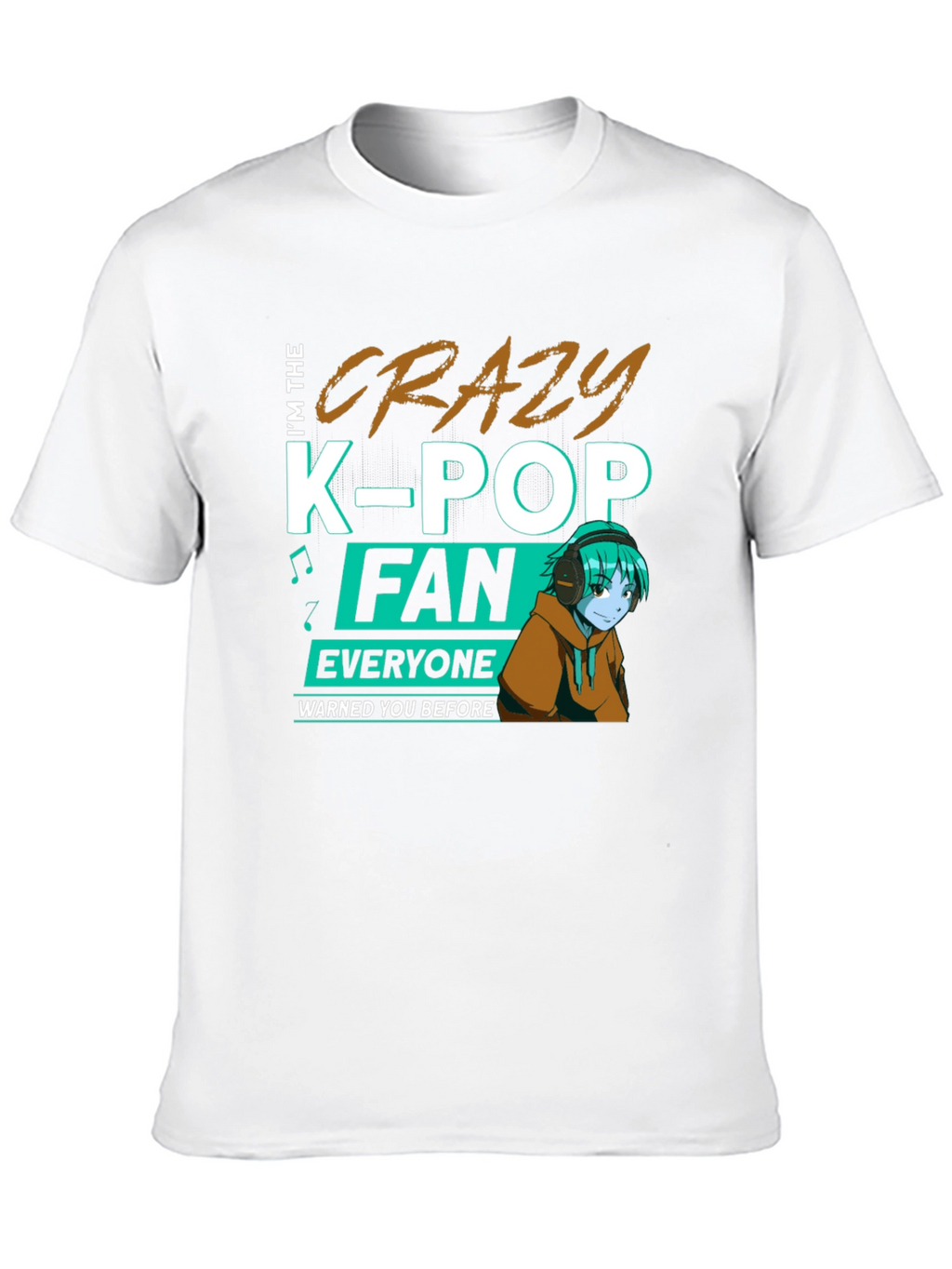 Crazy K-Pop Fan Black T-Shirt