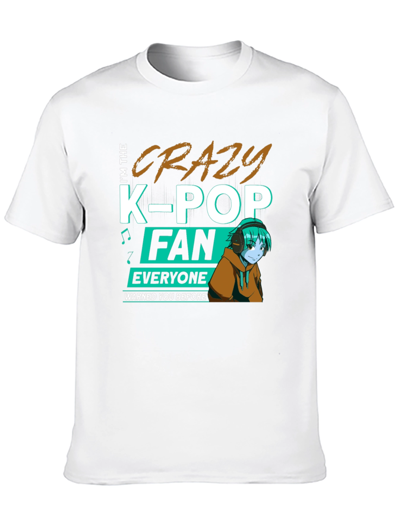 Crazy K-Pop Fan Black T-Shirt