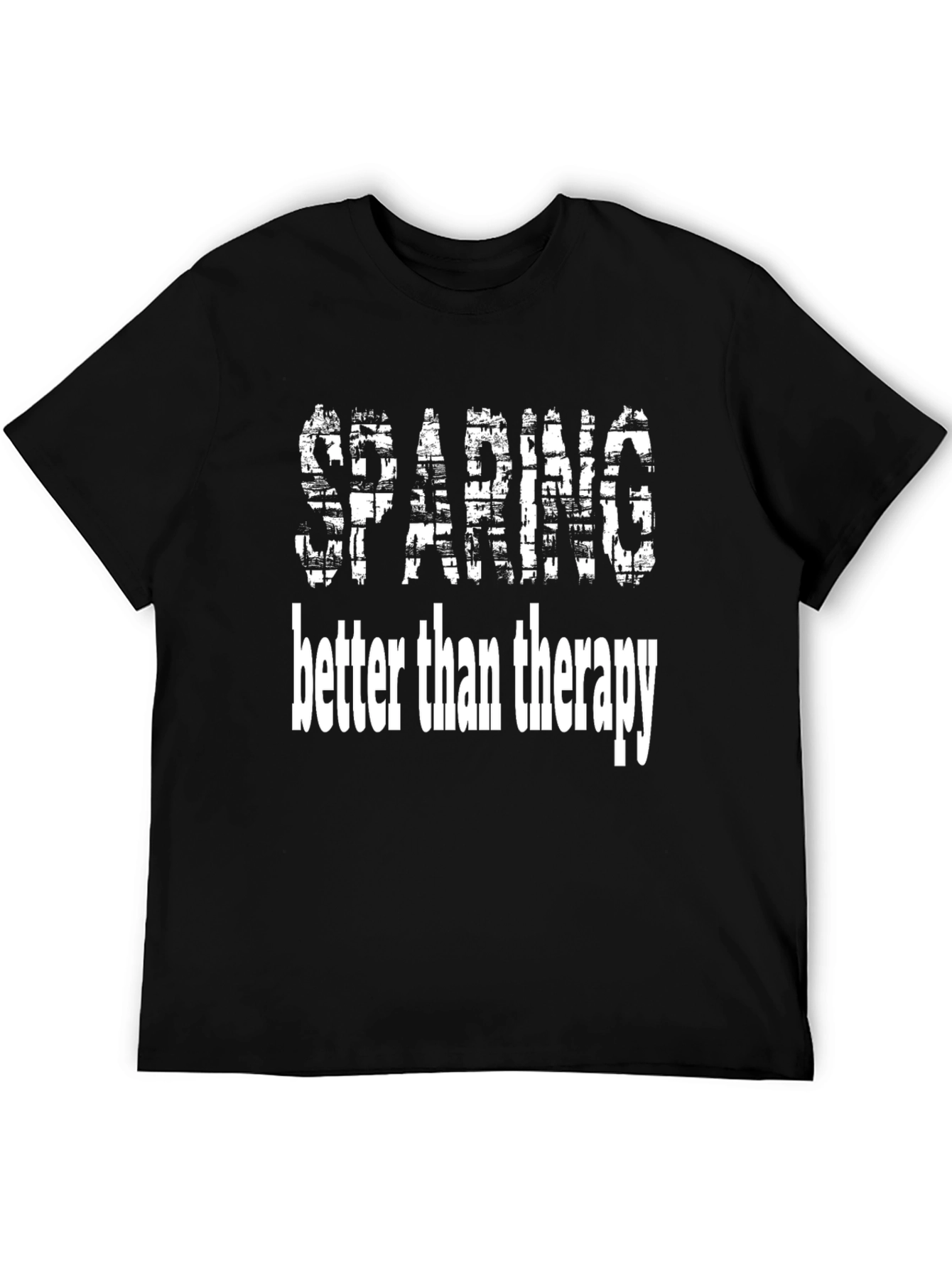 Sparring Better Than Therapy Black T-Shirt