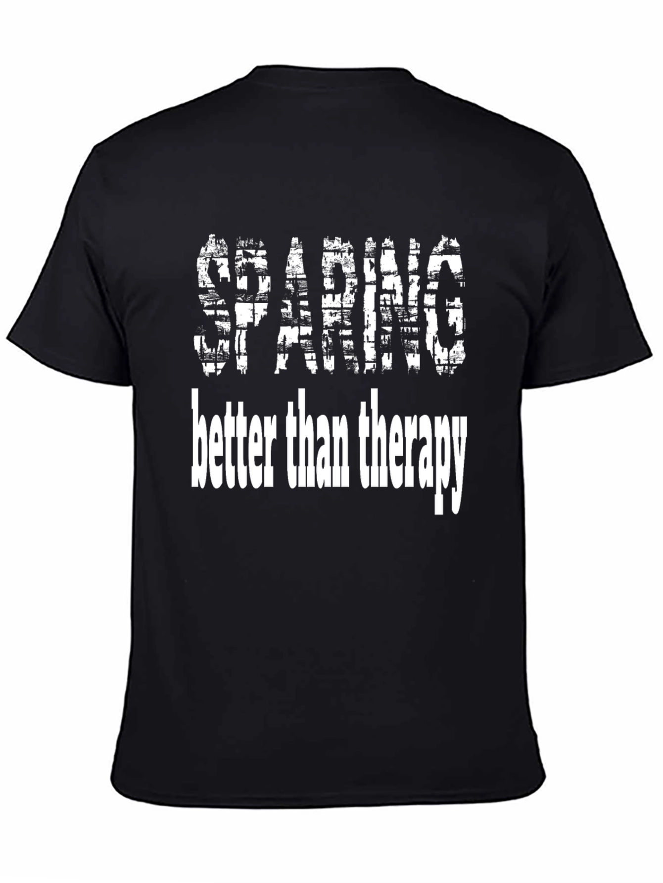 Sparring Better Than Therapy Black T-Shirt