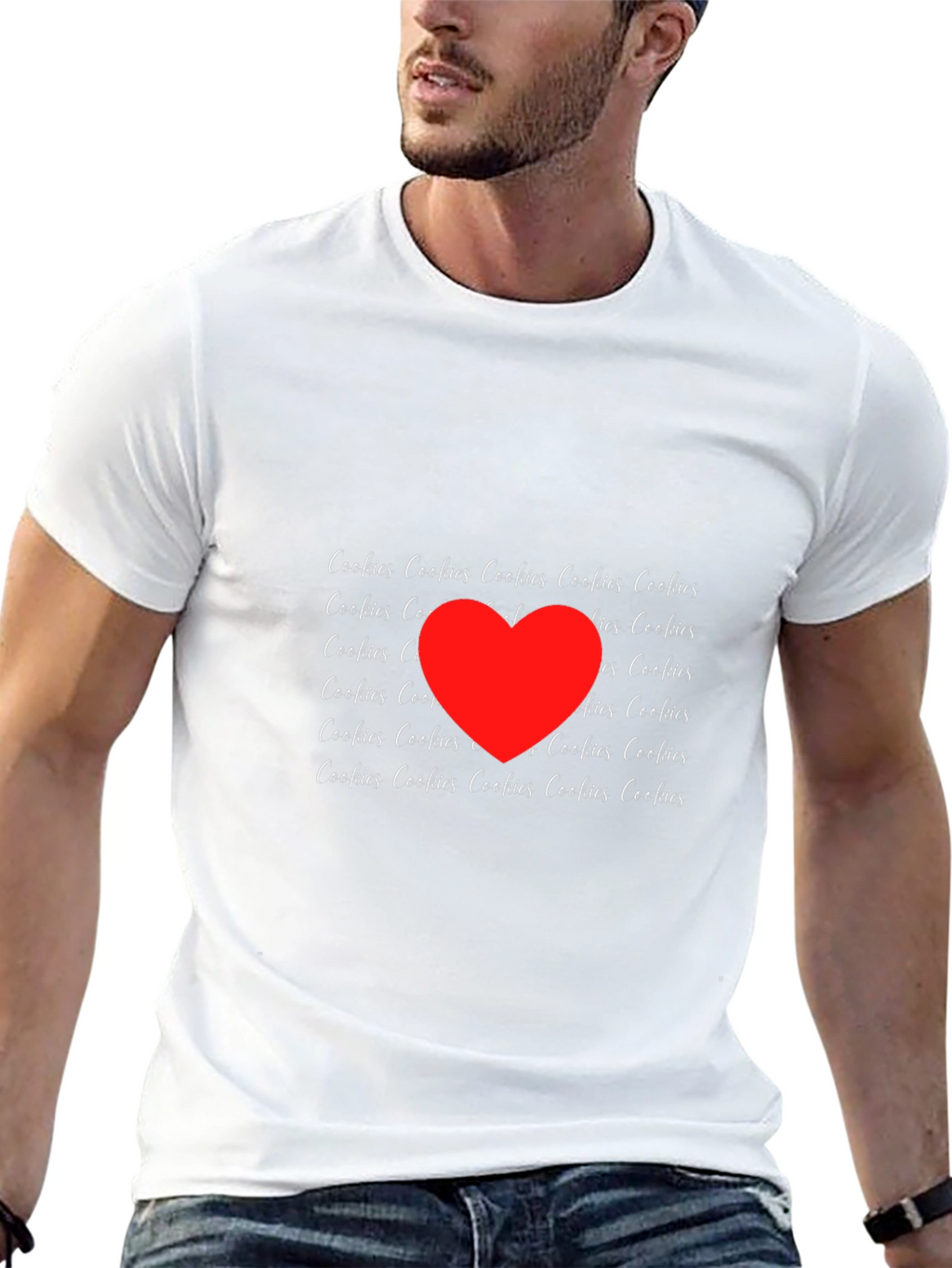 Cookies Love T-Shirt - Black Crew Neck Tee