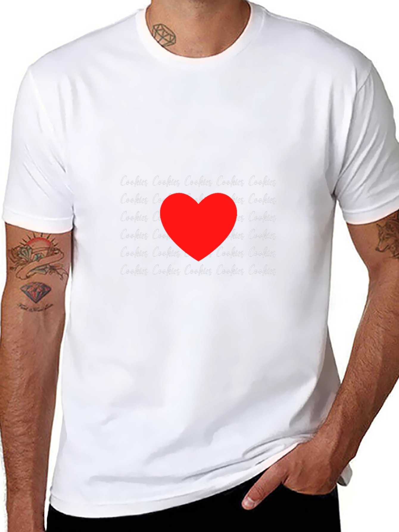Cookies Love T-Shirt - Black Crew Neck Tee