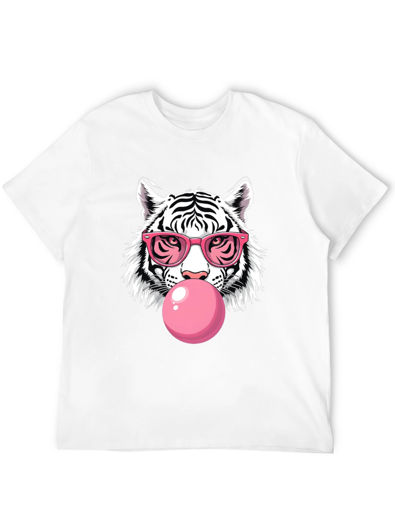 Cool Tiger Graphic Tee - Pink Bubblegum & Shades