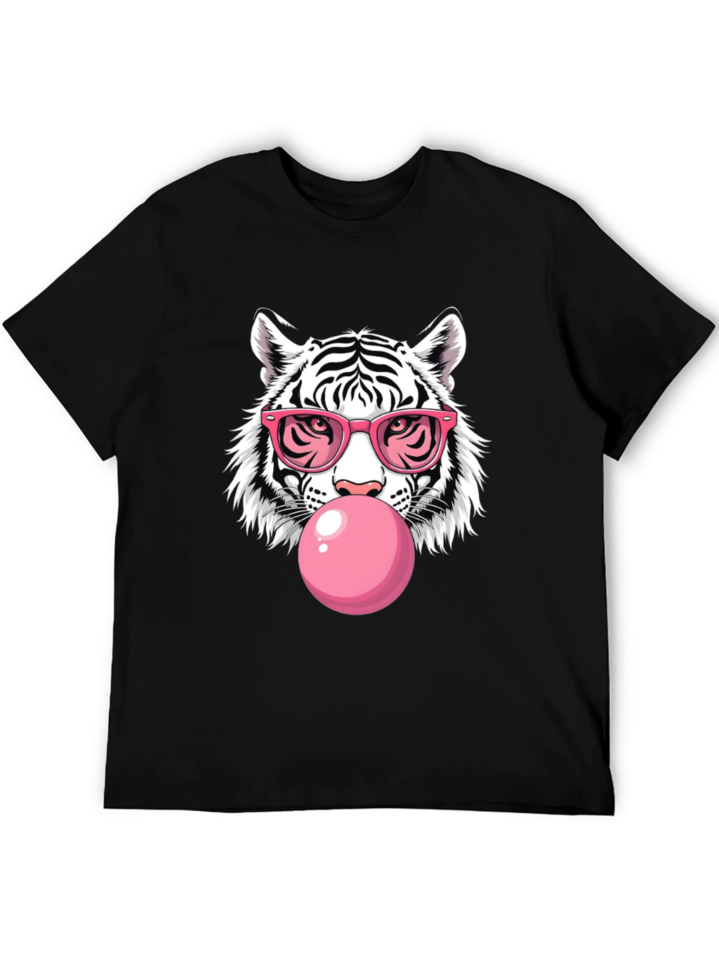 Cool Tiger Graphic Tee - Pink Bubblegum & Shades