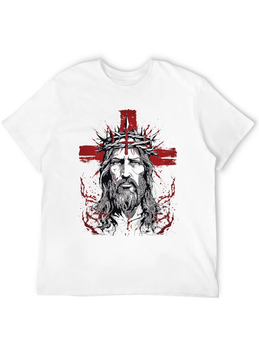 Mens Jesus Graphic Print T-Shirt