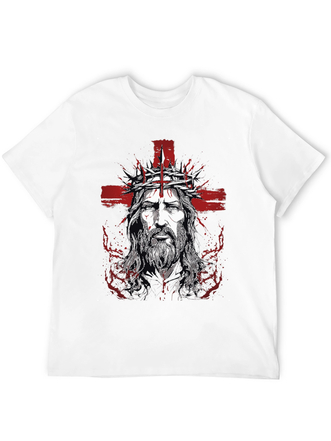 Mens Jesus Graphic Print T-Shirt
